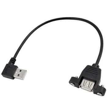 100 kozarcev X 25 CM USB 2.0 ženski panel mount na USB A moški levo pod kotom priključite kabel podaljšek