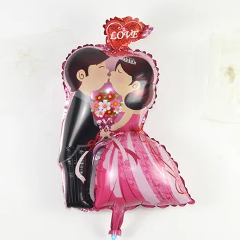 Ženin Nevesta Poljubi Poroka Dekoracija Folija Balon za Romantično Poroko Posla postavitev