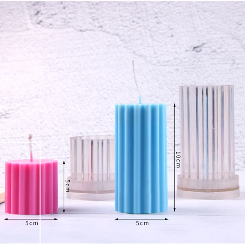 1Pc Aromaterapija Sveča Plesni Akril Valjaste Trak Plesni Ročno izdelane sveče izdelavo orodij Doma Dekoracijo