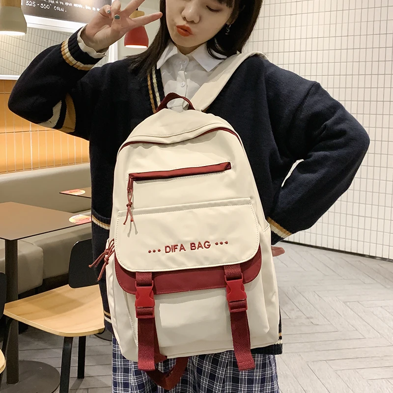 2020 Nove Velike zmogljivosti Modi dekle Nahrbtnik korejski Naleteli barve Študentov Šolsko Japonski Univerzi nepremočljiva Potovalna torba