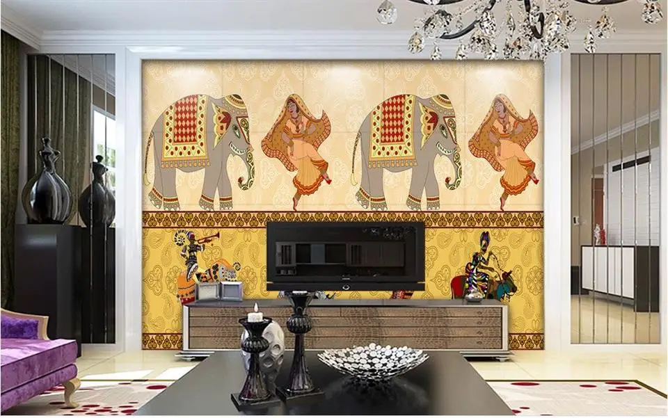 3d ozadje po meri foto zidana non-woven ročno poslikano slona, TV ozadju stensko slikarstvo dnevna soba tapete za stene 3d
