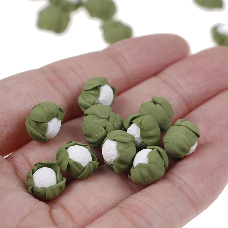 5Pcs Mini Smolo Realne Ročno Gline Zelenjave Lutke Miniature Kitajskega Zelja, Cvetače Za Doll House Kuhinja