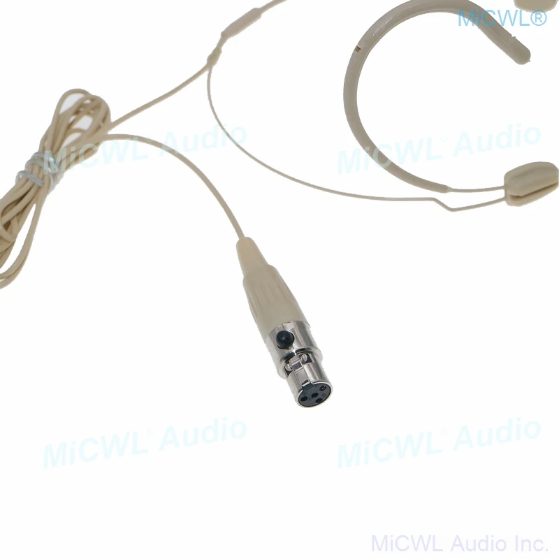 Bež mini 4Pin Cardioid uho Slušalke Shure Mikrofon za Kondenzator HeadMic Brezžični TA4F Visoke Kakovosti