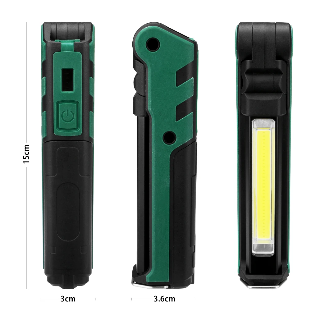 COB Svetilko, Baklo USB Delo Svetlobe, Magnetni Zložljive Avto Vzdrževanje Svetilke Zložljiva Prenosna Svetilka LED Vzdrževanje