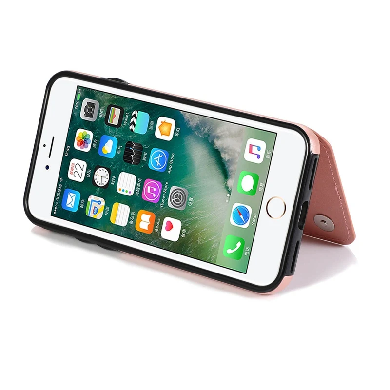 Usnje Shockproof Primeru Telefon Za iPhone 11 Pro XS Max XR X Zaščitno pokrivalo s plačilno Kartico Žep Anti-padec Primeru Za iPhone 12
