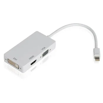 Tri-v-enem Mini Display Port na DVI VGA Hdmi Tv Av Hdtv Adapter Kabel za MacBook/Imac/MacBook Air LHB99