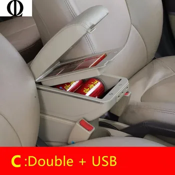Za Škoda Nova Octavia A7 armrest polje osrednji Trgovina vsebina škatle za shranjevanje primeru USB vmesnik dekoracijo pribor-2018