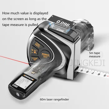 Infrardeči Laser Rangefinder HD Digitalni Prikaz Trak Ukrep Orodja za Merjenje Ročni Električni Merilnik za Litijeve Baterije Neposredno Polnjenje