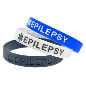 OBH 50PCS Epilepsija Silikonske Gume Zapestnica za Odrasle Velikosti 4 Barve