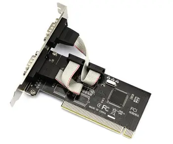 PCI 2 Vrata COM 9 Pin Serijski Serije RS232 Sim Adapter Win 7 VISTA XP FO S CD Gonilnika DB9 Serijska Vrata Priključki
