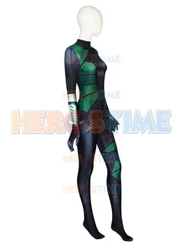 3D Tiskanje Shego bo Ustrezala Cosplay Kostum Film Shego Cosplay Halloween Kostum Spandex Zentai bo Ustrezala Halloween Kostum za žensko