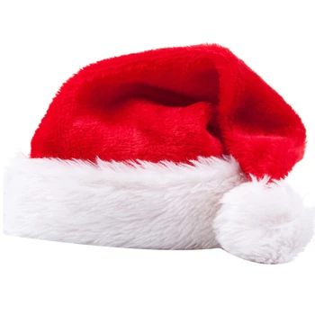6Pcs Hat Santa Božič Klobuk Božič Obleko Gor Plišastih Debele Božični Klobuk Odraslih