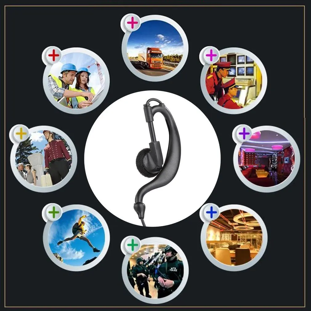 1 Pin Slušalke Slušalke storitve PRITISNI in govori za Motorola Walkie Talkie MTP850 MTH800 MTH650 Prenosni Ham Radio G-Obliko pritrjevalni Mikrofon Slušalke