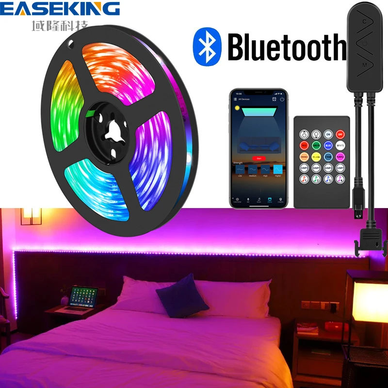 Bluetooth RGB LED Trakovi Luči 5050 SMD 5M 10 M 15M 20M, LED Luči, Prilagodljiv Žarnico, Trak Trak Diod Bluetooth Controller