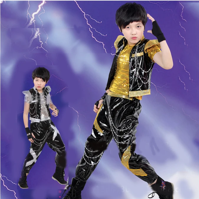 Otroci Otrok Hip Hop Oblačila Sklop Jazz Hip-hop Boben in Ples Kostum Fant Moda korejski Sodobnega Hip Hopa Majica, Jakna Hlače Obleka