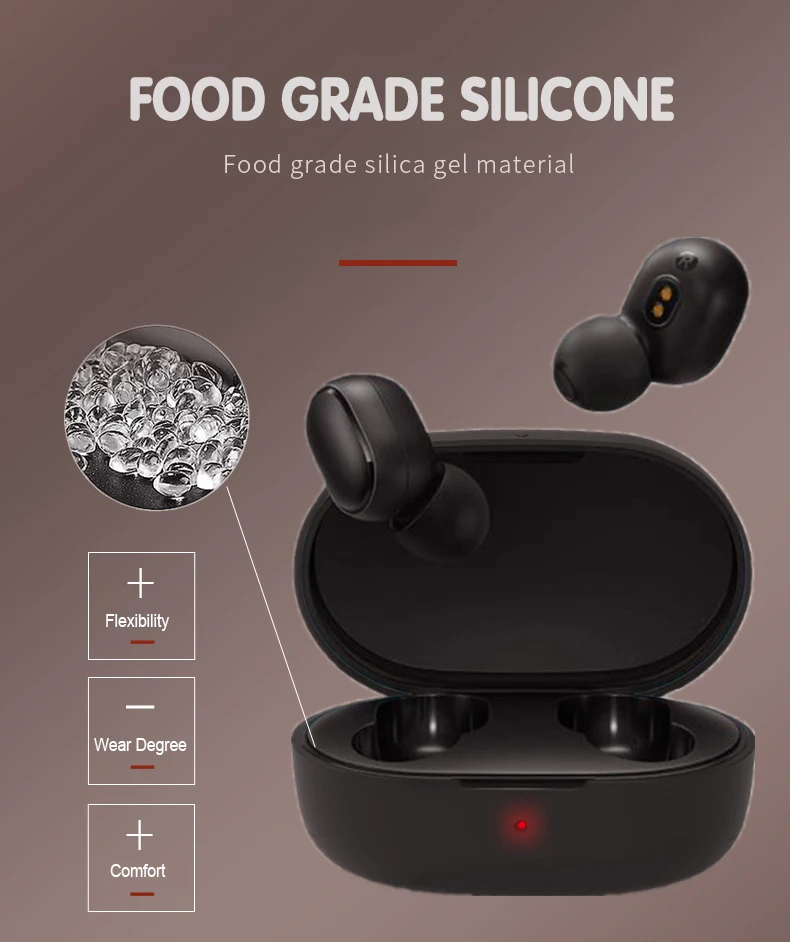 Silikonski Slušalke Zaščitni Pokrov Eraphone Primeru Za Redmi AirDots / Xiaomi Airdots Mladi Edition Brezžične Bluetooth Slušalke