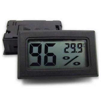 Termometer, higrometer Mini prenosni digitalni LCD zaprtih Bela z baterijami, Neq 99 S0242 poslana iz Italije