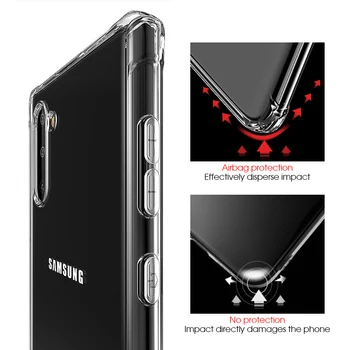 Jasno Luksuzni Etui Visoke kakovosti Primeru Telefon Za Samsung Galaxy note 10 pro opomba 10 plus Super Mehke Silikonske Celice Hrbtni Pokrovček Coque