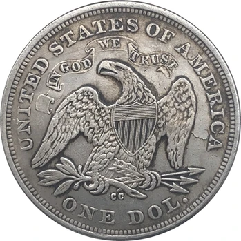 1870-CC, ki Sedi Liberty Dolarjev KOVANCEV IZVOD