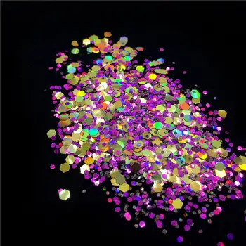 Nova 12 Barvo Holo Laser Parcelo, Oblikovan Sije Močen Glitters Festival V Prahu Sequins Kosmičev Ličila Stranka Obraz Obrti Nasvet Dekor