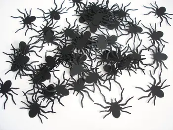 Črna Tarantula Pajek Konfeti - Halloween Confettis rojstni dan, poroke, poročne baby tuš stranka Tabela uslug