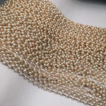 1 Meter Moda Ročno Plastičnih Pearl Baker Verigi Kroglic Verige za Nakit, Izdelava DIY Ogrlica, Zapestnica Anklet Dodatki