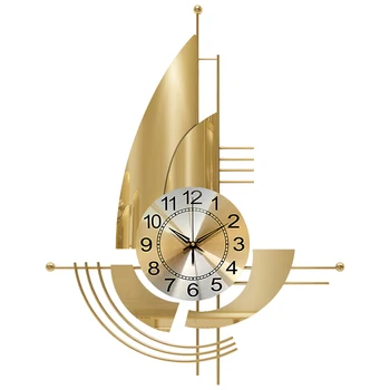 Zlato Luksuzni Tiho Stenska Ura Ustvarjalnega Moderna Oblika, Tiho Stenske Ure Dnevna Soba Classic Relojes Pared De Dom Dekor EF50WC