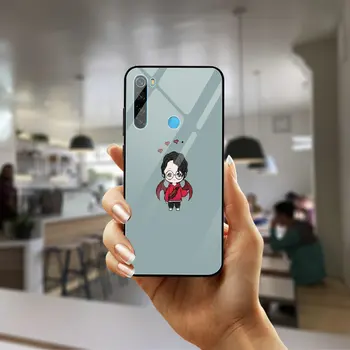 Kaljeno Steklo Telefon Primerih Pokrivajo Zaščito za Xiaomi Mi Redmi Opomba 4 4 5 5A 6 7 7A 8 8A 9 MP Pro Lite Srčkan Risanka Karikatura