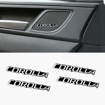 4pcs avto avdio okrasite 3D Aluminija Značko Emblem Nalepke Za Toyota Corolla Avto Styling