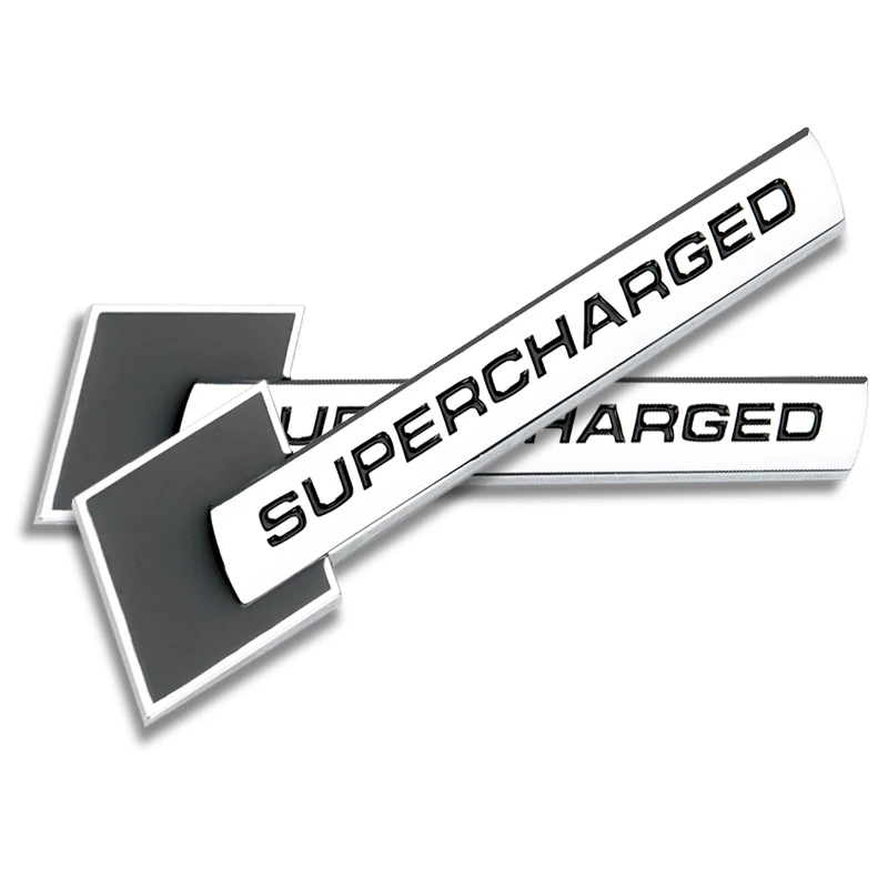 1Pcs 3D Chrome Supercharged Nalepke Emblem Značko Avto Nalepke Za Audi, Bmw, Ford Benz Jeep Toyota Suzuki Subaru Sedež Land Rover
