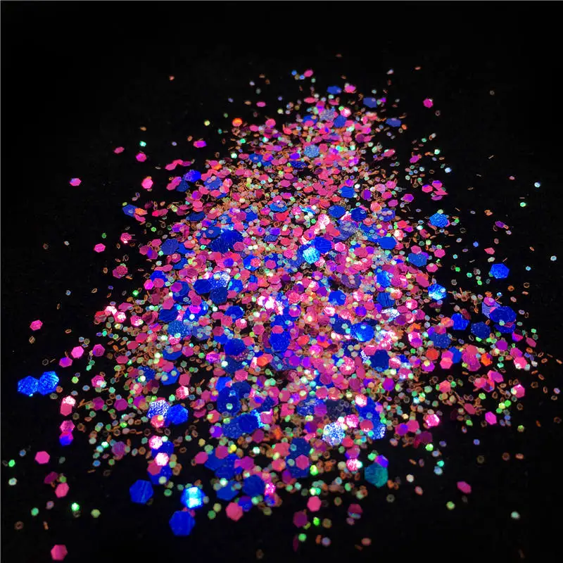 Nova 12 Barvo Holo Laser Parcelo, Oblikovan Sije Močen Glitters Festival V Prahu Sequins Kosmičev Ličila Stranka Obraz Obrti Nasvet Dekor