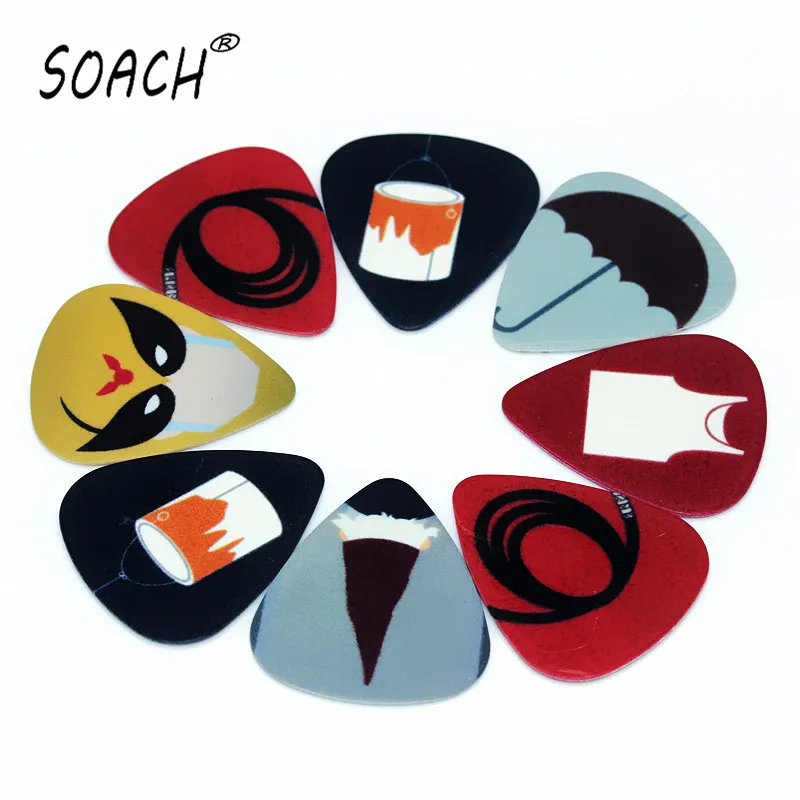 SOACH 50PCS 1,0 mm visoke kakovosti kitaro izbirčen dve strani pick Preprosta osebnost sliko izbirčen uhani DIY Mix kitaro izbirčen