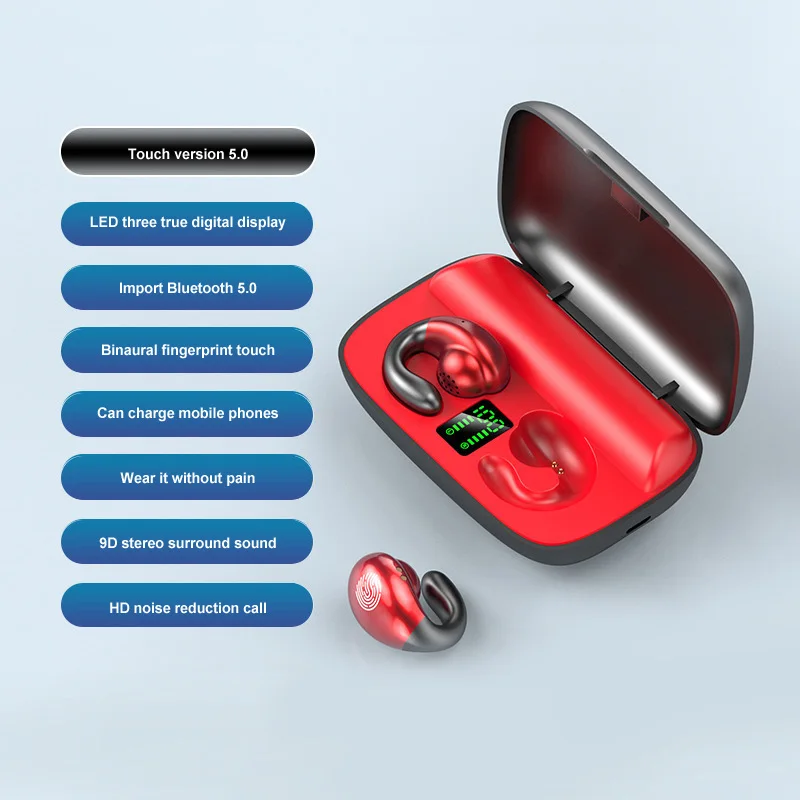 TWS Bluetooth 5.0 Slušalke Polnjenje Box Brezžične Slušalke 9D Stereo Šport Nepremočljiva Čepkov Slušalke Z Mikrofonom