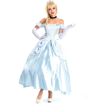 Očarljivo Princesa Pepelka Kostum Pustni Sneguljčica Halloween Kostumi Za Ženske Elegantne Fancy Stranka Obleko Carnaval