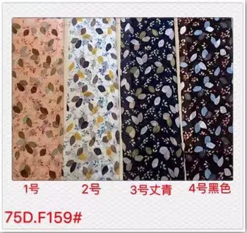 2018new 75D tiskanje šifon tkanine listi vzorec za oblačila tkanine in šal YH-159 1meter