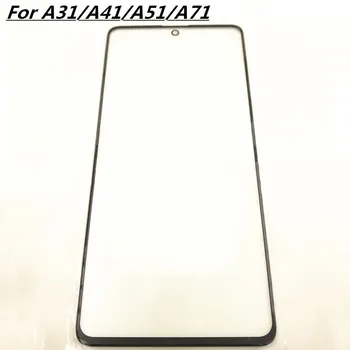 Za Samsung Galaxy A31 A315 A41 A415 A51 A515 A71 A715, Zaslon na Dotik, Sprednji Steklena Plošča LCD Zunanji Zaslon Objektiv Sprednje Steklo