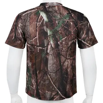 Nova Zunanja Lov Prikrivanje T-shirt Moški Dihanje Boj T Shirt Suho Šport Camo Tabor Tees-ACU Zeleno M