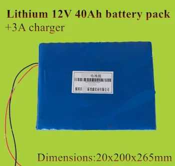 Tanko 12V 40Ah litijeva baterija 12v li-ion komplet za napajanje shranjevanje energije ne lifepo4 40ah + 3A polnilnik