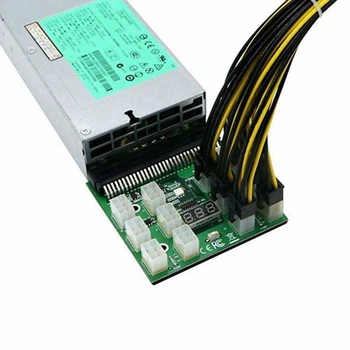 PCI-E 12V 64Pin do 12X 6Pin Napajanje Server Adapter Zlom Odbor za HP 1200W 750W PSU Strežnik GPU BTC Rudarstvo