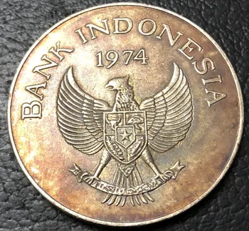 1974 Indonezija 2000 Rupiah Javan Tiger Silver Plated Kopija Kovanca