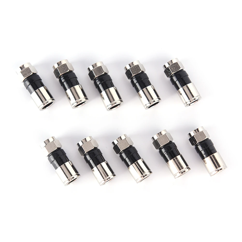 10pcs/lot 2.7cm RG6 F Type Compression Snap Seal Plug Connector