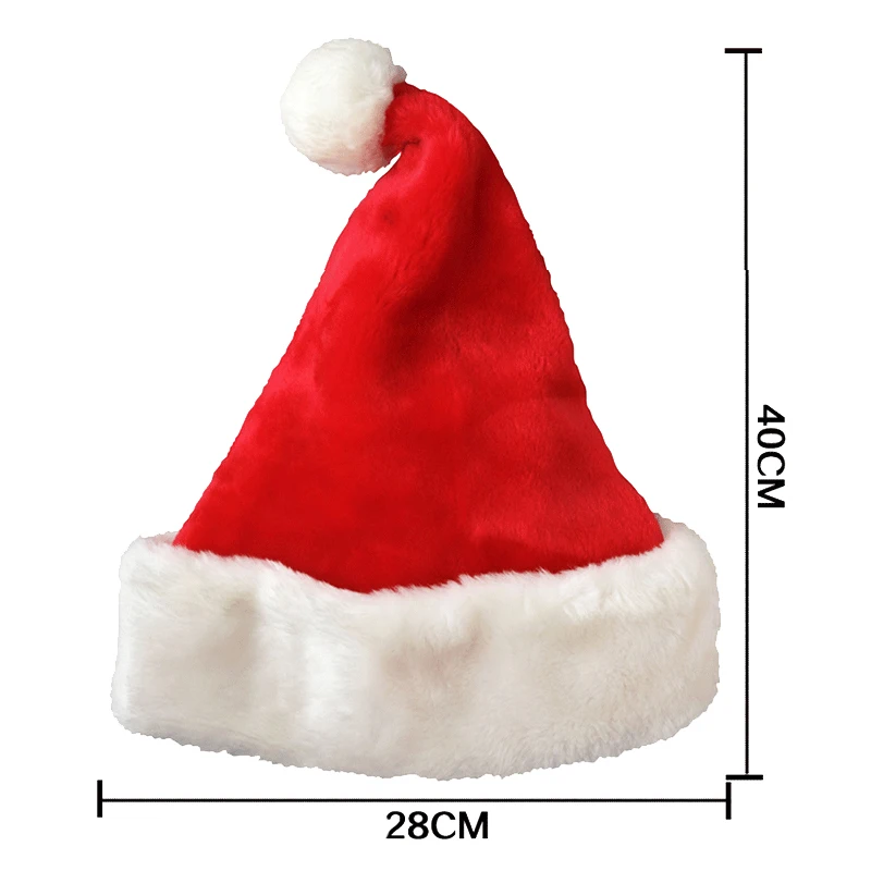 6Pcs Hat Santa Božič Klobuk Božič Obleko Gor Plišastih Debele Božični Klobuk Odraslih