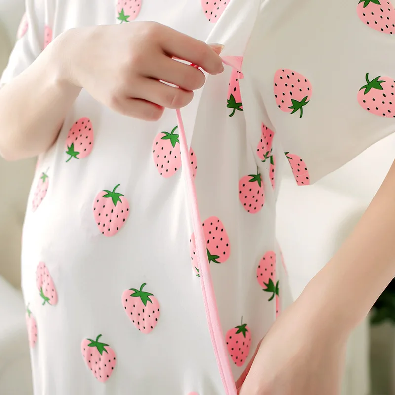 Dojenje Nego Obleka Ženske, Matere Porodniškega Priložnostne Obleko Luštna Nego Otroka za Porodniški Pižamo Nightdress