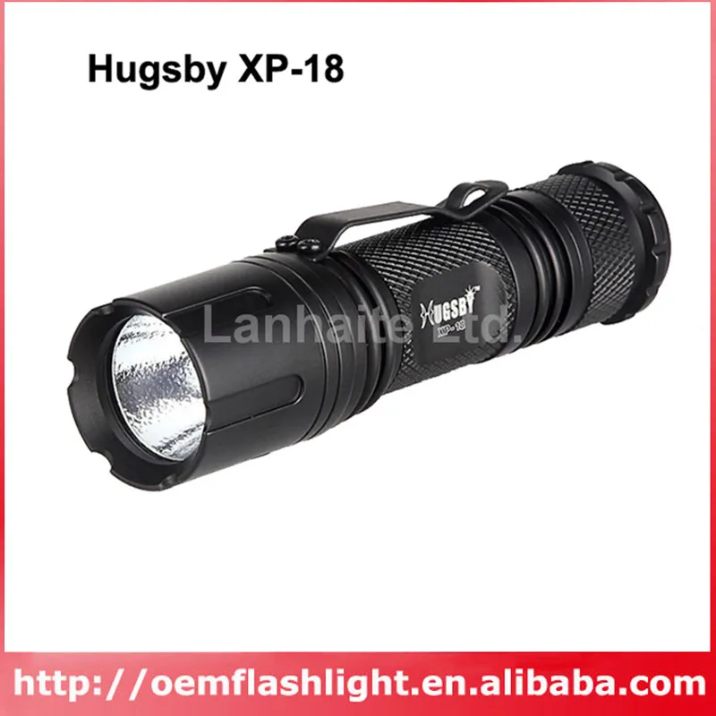 Hugsby XP-18 Cree XP-E R3 250 Lumnov 3-Mode LED Svetilka - Črna ( 1xAA / 1xCR123 / 1x16340 / 1x14500 )