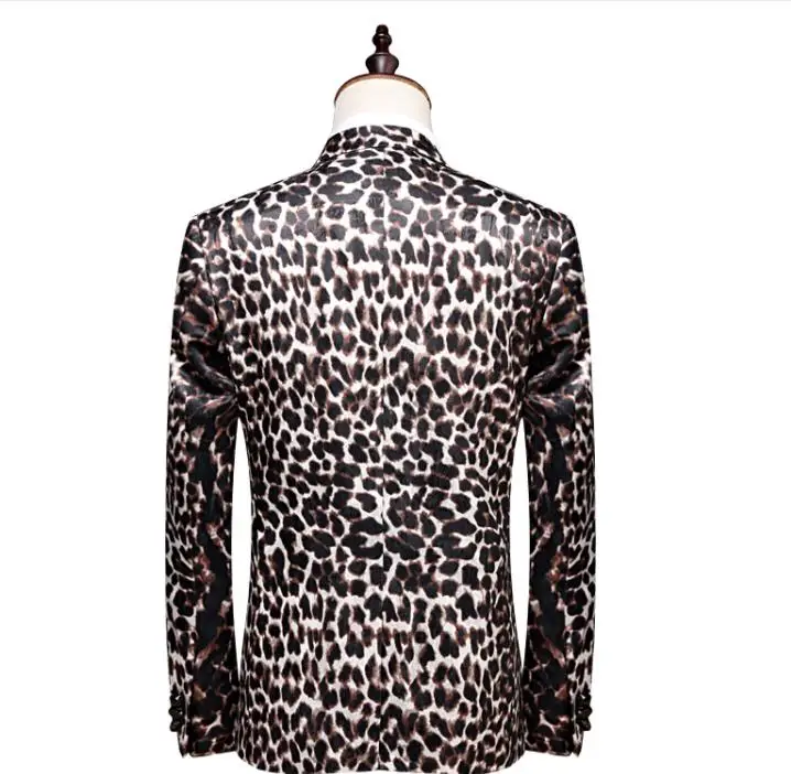 Jakna+Hlače 2019 Visoke Kakovosti Leopard Tiskanja Poroka Obleke, Moške Priložnostne Poslovne Obleke, Jopiči Sluga 2 Kosa Obleke Tuxedos