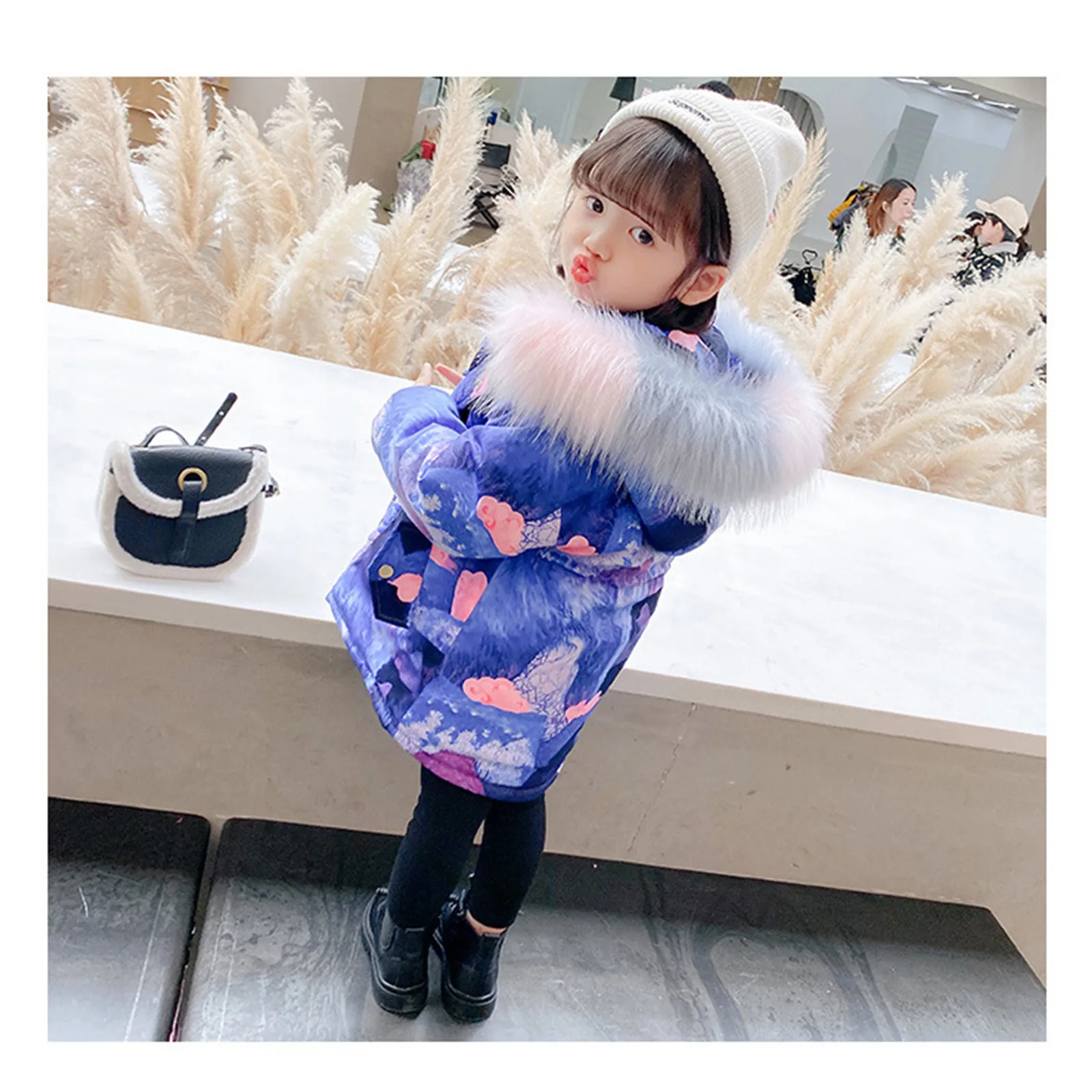 Malčka Plašč, Otroci, Dekleta 2020 Zimski Modni Preprostost Toplo Debele Hooded Navzdol Zadrgo Polno Outwear Žep otroška Oblačila
