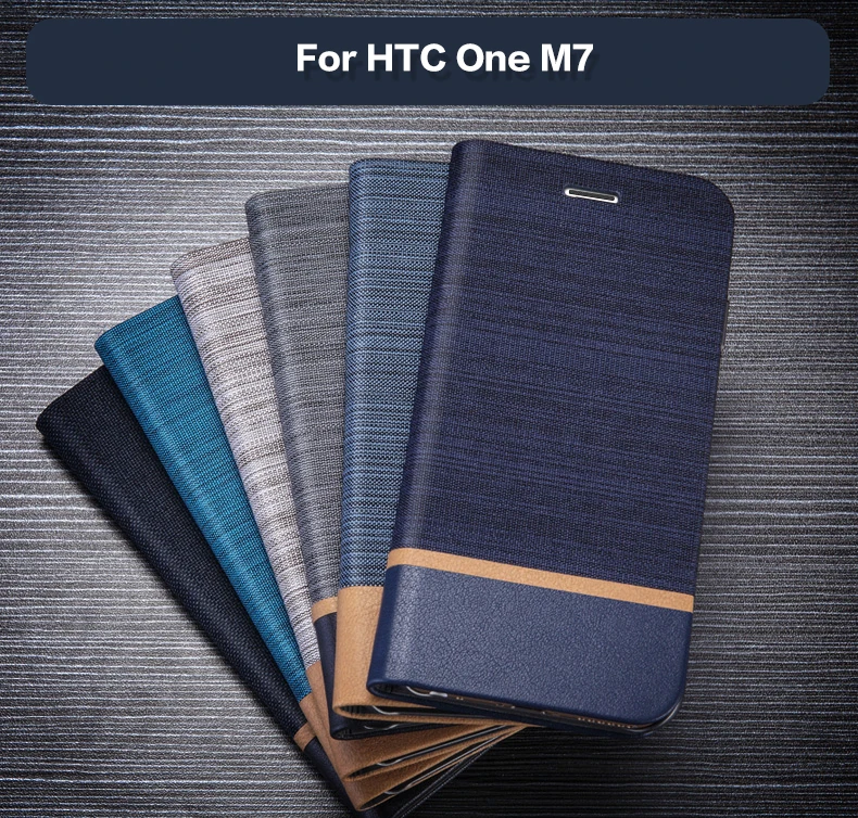 Podjetje Pu Usnje Primeru Za Ena HTC M7 Flip Primeru Mehko Tpu Silikon Hrbtni Pokrovček Za HTC One M7 Reža za Kartico Knjige v Primeru