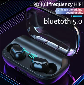 T11Tws Slušalke Brezžične Bluetooth 5.0 Slušalke Mini Čepkov Z Mic Polnjenje Box Šport Slušalke Za Telefon Vodoodporni Digitalni