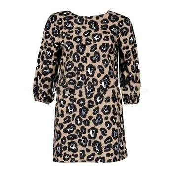 Ženske Leopard Tiskanja Obleko Jeseni, Pozimi Novo Leopard Tiskanja Dnevni Obleke Delo Obleko Seksi Mini Obleka Clubwear Delo Obleko