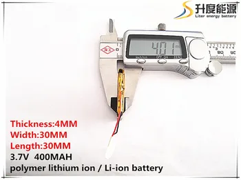 2pcs [SD] 3.7 V,400mAH,[403030] Polimer litij-ionska / Litij-ionska baterija za IGRAČE,MOČ BANKE,GPS,mp3,mp4,mobitel,zvočnike